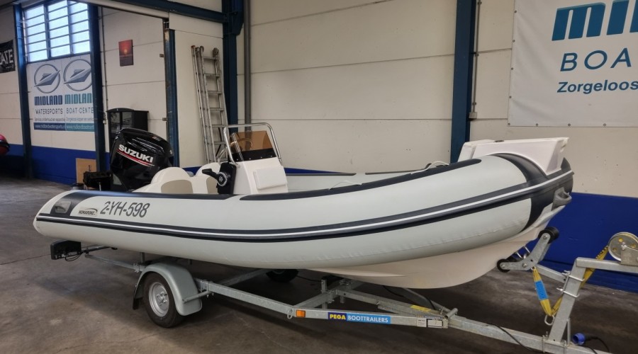 Nimarine MX450 RIB uit 2021 met Suzuki DF40A en trailer